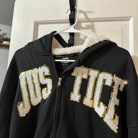 Black and gold justice zip up - Picture 2 of 3